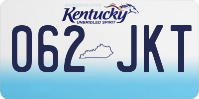 KY license plate 062JKT