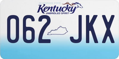 KY license plate 062JKX
