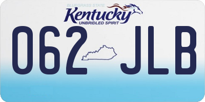 KY license plate 062JLB