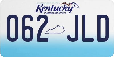 KY license plate 062JLD