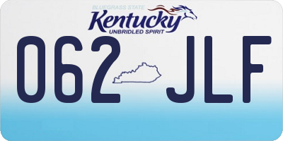 KY license plate 062JLF