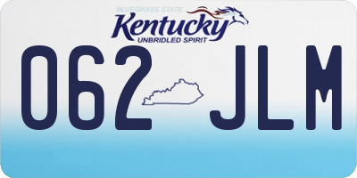 KY license plate 062JLM