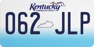 KY license plate 062JLP