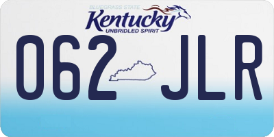 KY license plate 062JLR
