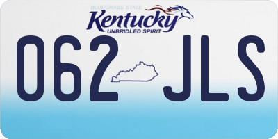 KY license plate 062JLS