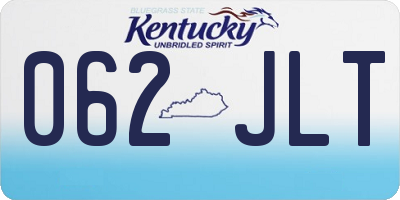 KY license plate 062JLT