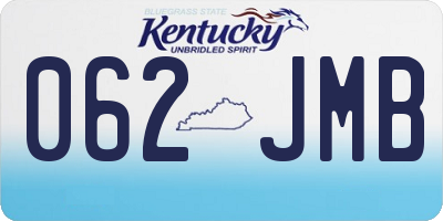 KY license plate 062JMB