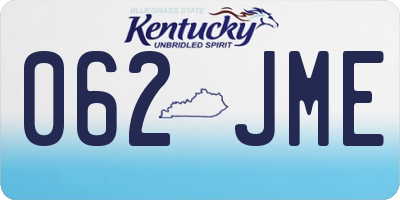 KY license plate 062JME
