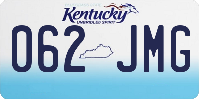 KY license plate 062JMG