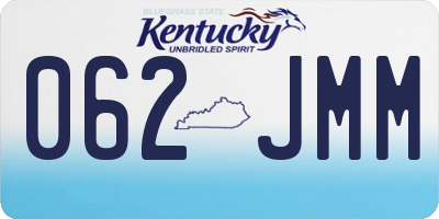 KY license plate 062JMM