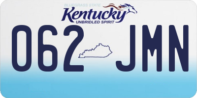 KY license plate 062JMN