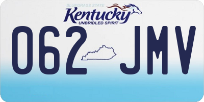 KY license plate 062JMV