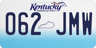 KY license plate 062JMW