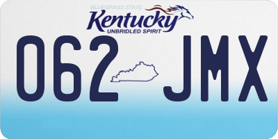 KY license plate 062JMX