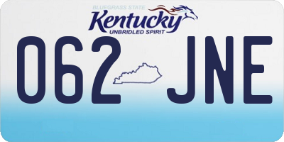 KY license plate 062JNE
