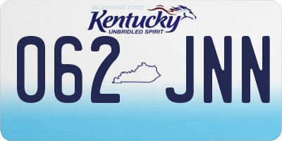 KY license plate 062JNN