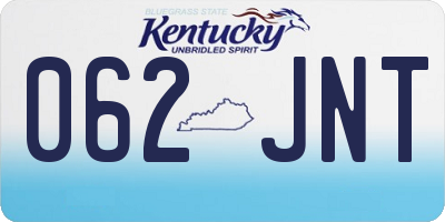 KY license plate 062JNT