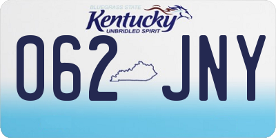 KY license plate 062JNY