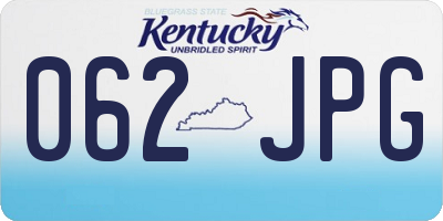 KY license plate 062JPG