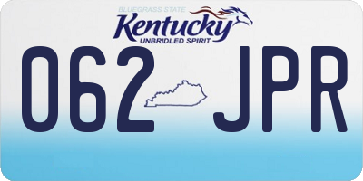 KY license plate 062JPR