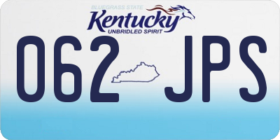 KY license plate 062JPS