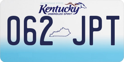 KY license plate 062JPT