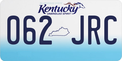 KY license plate 062JRC