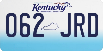 KY license plate 062JRD