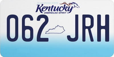 KY license plate 062JRH