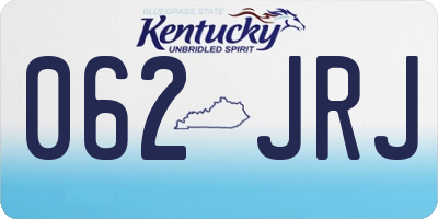 KY license plate 062JRJ