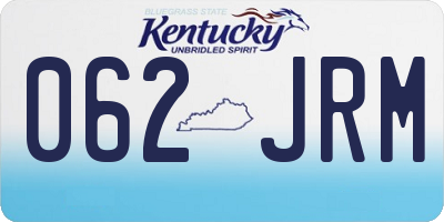 KY license plate 062JRM
