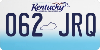 KY license plate 062JRQ