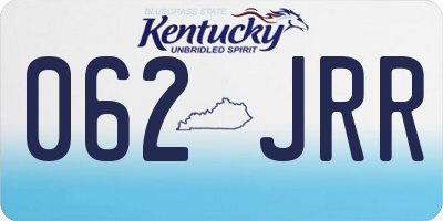 KY license plate 062JRR