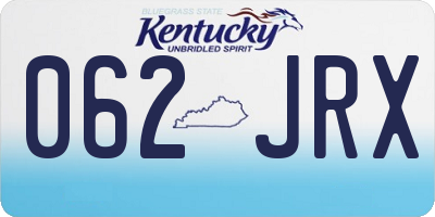 KY license plate 062JRX