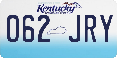 KY license plate 062JRY