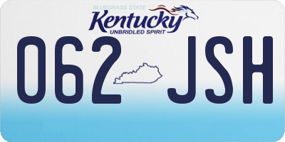 KY license plate 062JSH