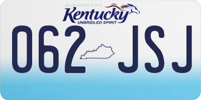 KY license plate 062JSJ