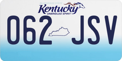KY license plate 062JSV