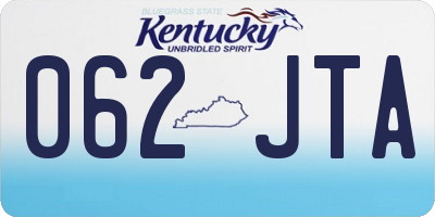 KY license plate 062JTA