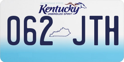 KY license plate 062JTH