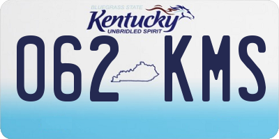 KY license plate 062KMS