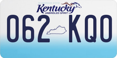 KY license plate 062KQO
