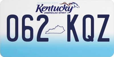 KY license plate 062KQZ