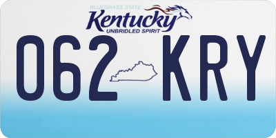 KY license plate 062KRY
