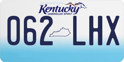 KY license plate 062LHX