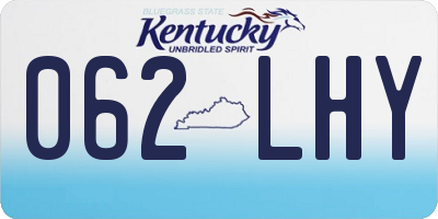 KY license plate 062LHY