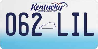KY license plate 062LIL