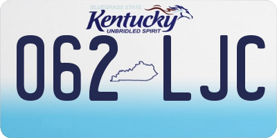 KY license plate 062LJC