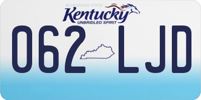 KY license plate 062LJD