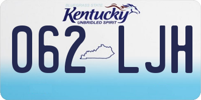 KY license plate 062LJH